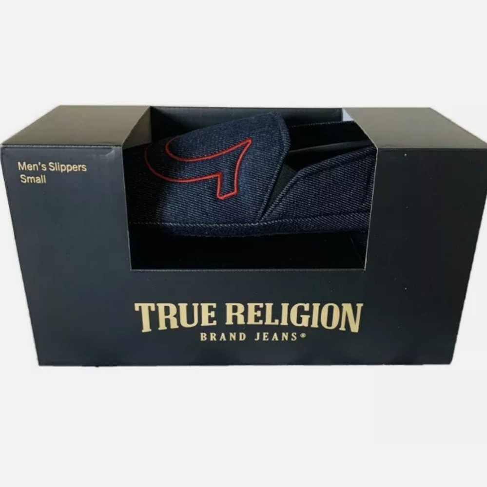 True Religion Mens Small Slippers